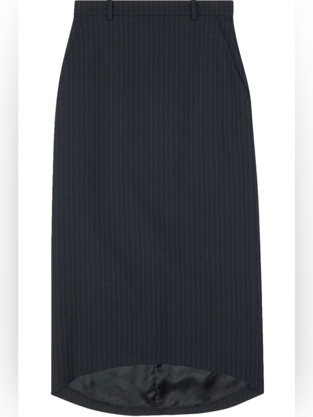 Balenciaga Black Pinstripe Pencil Skirt sz. 38